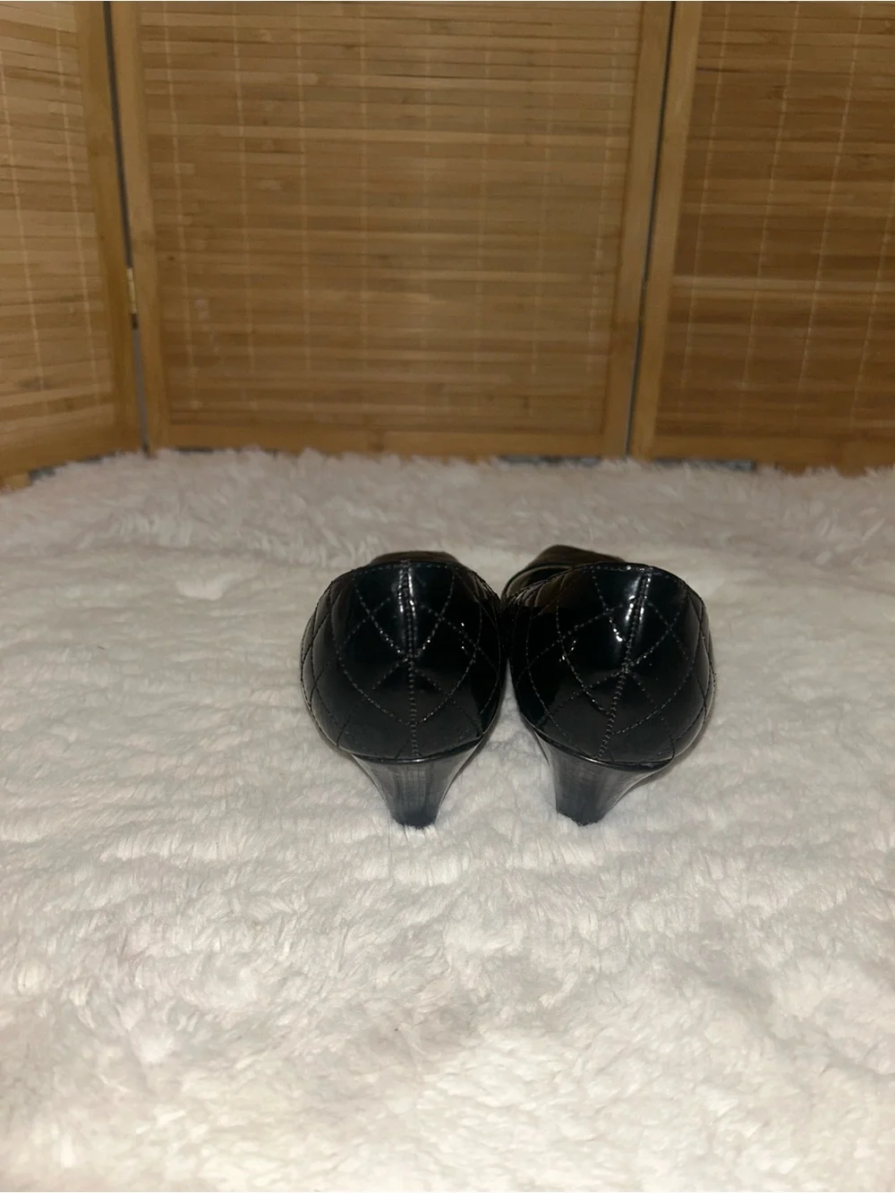 Mossimo Quilted Patent Peep-Toe Heels Y2K vibes shoes woman’s size 8